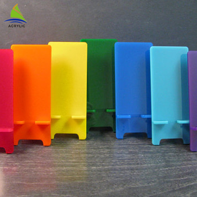 Teléfono móvil de acrílico de la tienda del plexiglás de acrílico colorido de la exhibición que muestra el tenedor