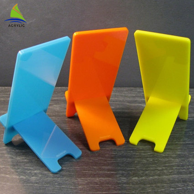 Teléfono móvil de acrílico de la tienda del plexiglás de acrílico colorido de la exhibición que muestra el tenedor