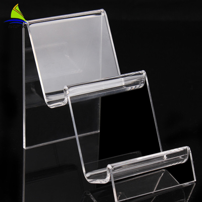 Soporte de acrílico del tenedor de la exhibición del teléfono móvil de la exhibición de acrílico transparente de la tienda