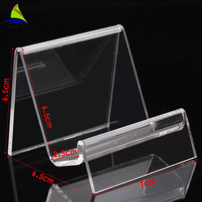 Soporte de acrílico del tenedor de la exhibición del teléfono móvil de la exhibición de acrílico transparente de la tienda