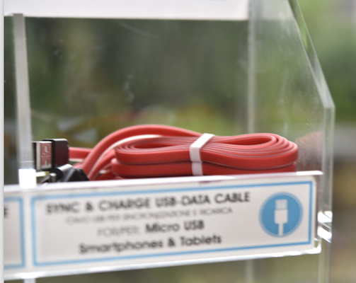 Grueso accesorio de acrílico de la exhibición 3m m del teléfono celular de la alta del lustre exhibición de acrílico de la tienda