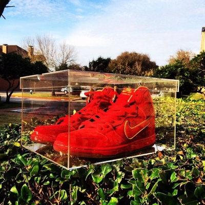 Caja de presentación de acrílico grande promocional de la zapatilla de deporte/soportes de exhibición de acrílico de Nike