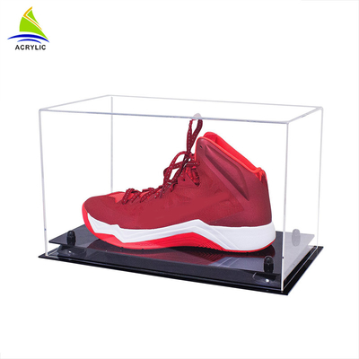 Caja de presentación de acrílico grande promocional de la zapatilla de deporte/soportes de exhibición de acrílico de Nike