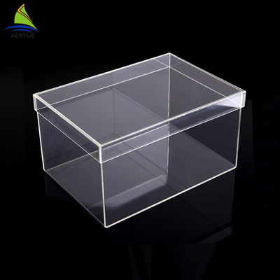 Caja de presentación de acrílico de gama alta con la superficie lisa del logotipo de la impresión de pantalla de seda