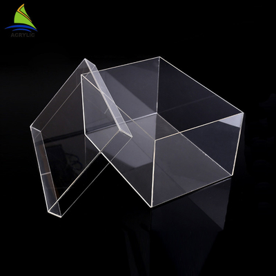 Caja de presentación de acrílico de gama alta con la superficie lisa del logotipo de la impresión de pantalla de seda