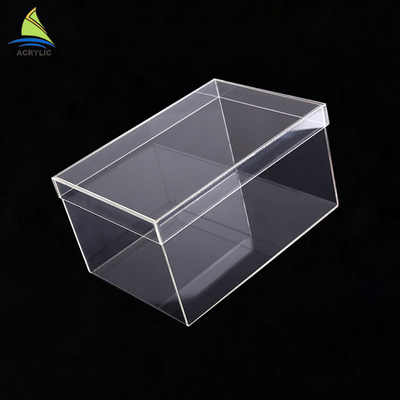 Caja de presentación de acrílico de gama alta con la superficie lisa del logotipo de la impresión de pantalla de seda