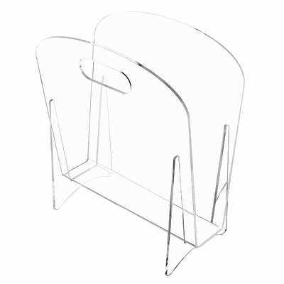 Soporte de exhibición del tenedor de la revista/estante de acrílico claros modernos libres del organizador del almacenamiento de la carpeta de archivos