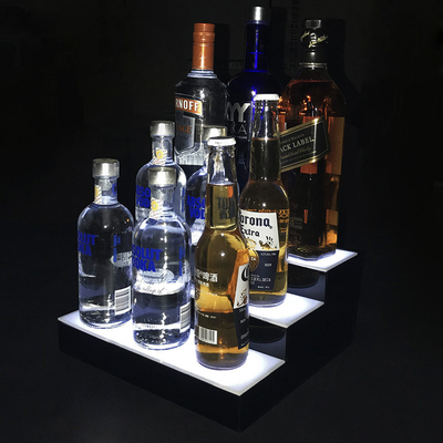 Exhibición llevada de acrílico modificada para requisitos particulares de la botella de vino de la caja de luz hecha del material de 3m m