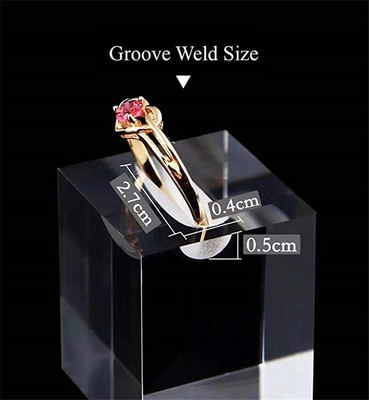 Exhibición de acrílico durable de la joyería, tenedor único de cristal claro moderno del anillo