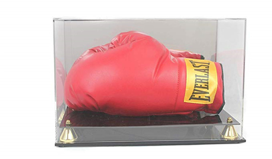 Caja de luz llevada de acrílico de lujo, vitrina de encargo del guante de boxeo del tamaño