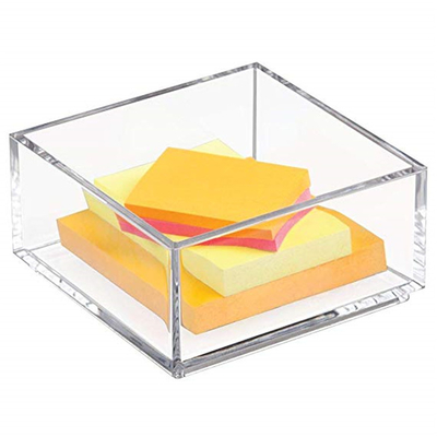 Tenedores de acrílico claros modificados para requisitos particulares del folleto del lucite 4x6/tenedor pegajoso del cuaderno de notas del papel