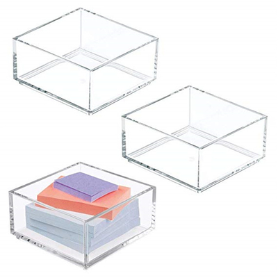 Tenedores de acrílico claros modificados para requisitos particulares del folleto del lucite 4x6/tenedor pegajoso del cuaderno de notas del papel