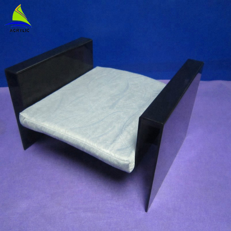 Cama/sofá cama de acrílico del diseñador de la fuente de la fábrica del OEM para el perro casero hecho a mano