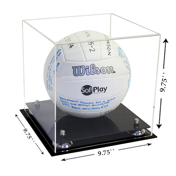 Envases de acrílico de acrílico de la exhibición de la caja de presentación de la tienda para el servicio del OEM del voleibol