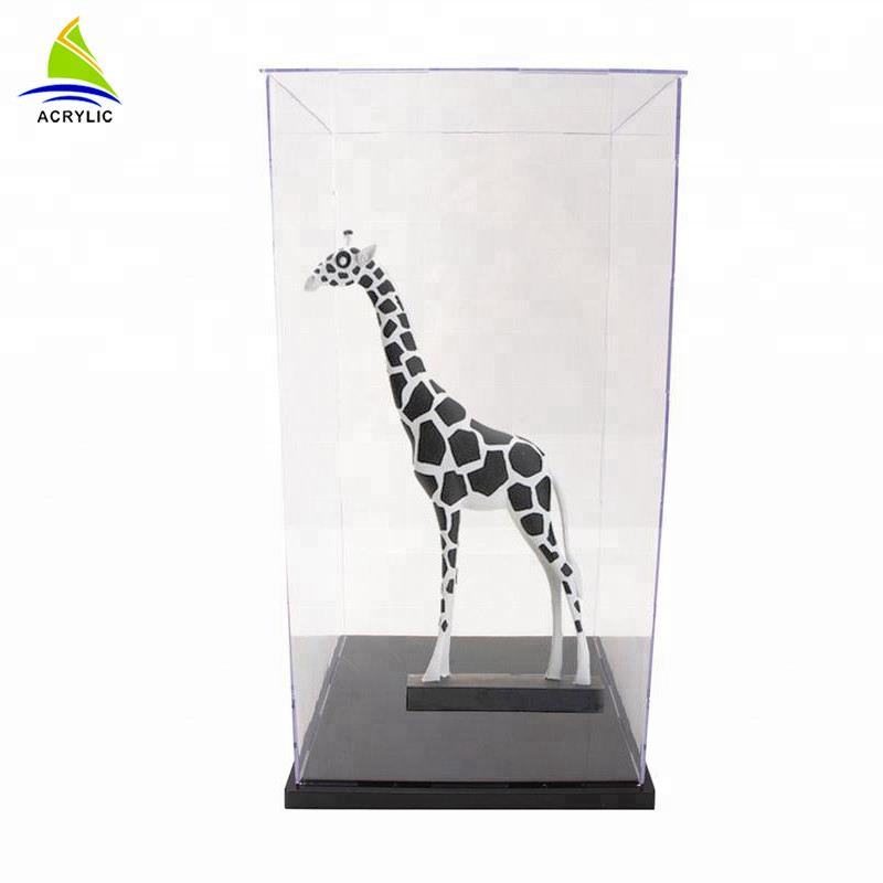 Caja clara modificada para requisitos particulares decorativa de la alta del lustre del cuadrado de presentación encimera de lujo de acrílico de la caja