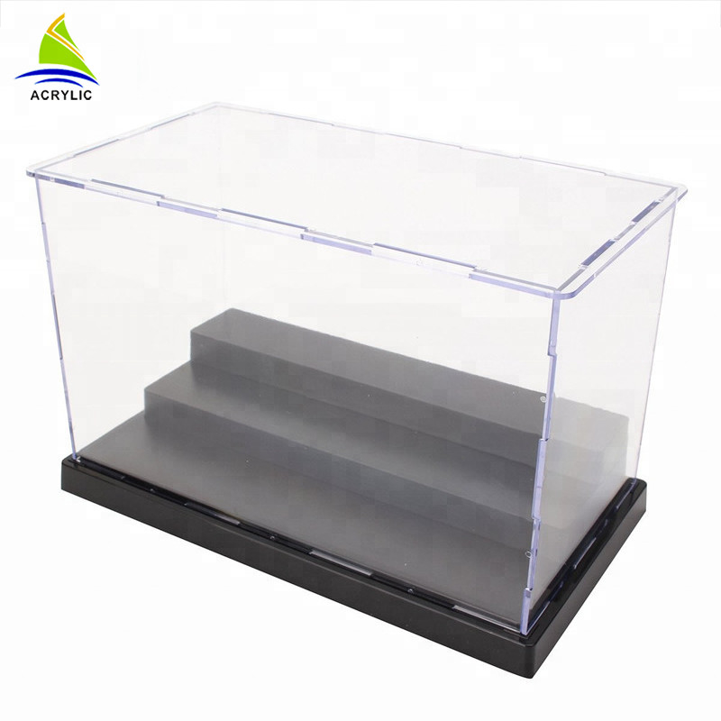 Caja de almacenamiento de acrílico de presentación del logotipo de encargo de acrílico comercial de la caja con la vitrina del imán
